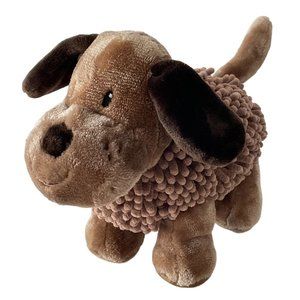 Little Miracles Plush Sweet Snoodles Brown Puppy Dog Nubby Stuffed Animal Toy